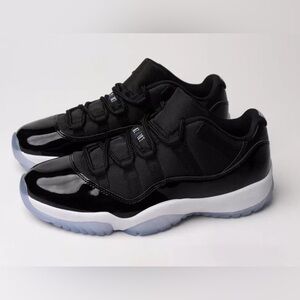 Black and White Jordan 11 Retro Space Jam - Men’s Size 12